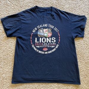 Dark Blue 2017 New Zealand Lions Rugby Tour T-shirt